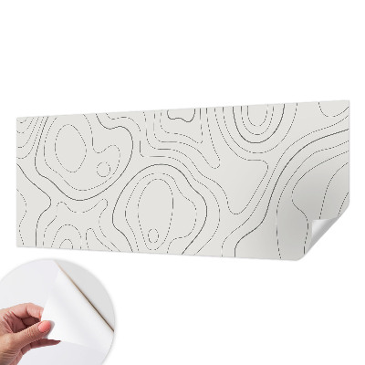 Peel and stick wallpaper mural with fluid lines design