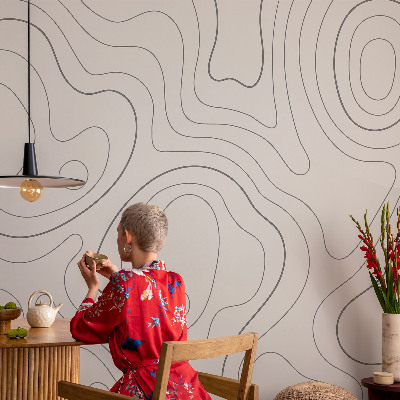 Peel and stick wallpaper mural Fluid lines