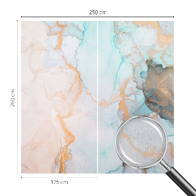 Stick-on wall mural with watercolor waves