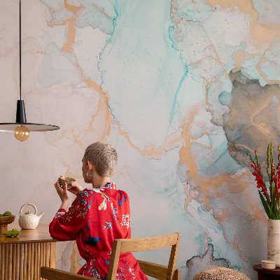 Stick-on wall mural Watercolor waves