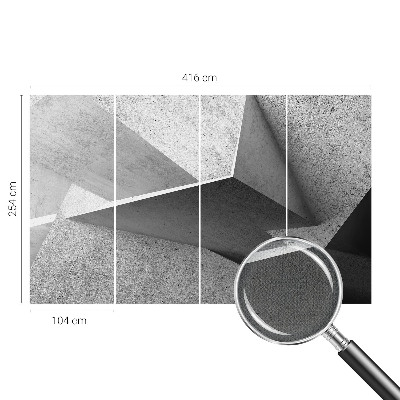 Self-adhesive photo wallpaper with a geometric structures design