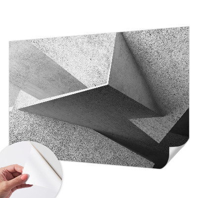 Self-adhesive photo wallpaper with a geometric structures design