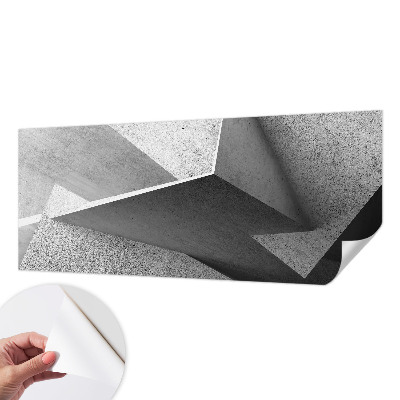 Self-adhesive photo wallpaper with a geometric structures design