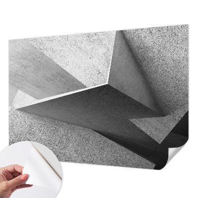 Self-adhesive photo wallpaper with a geometric structures design