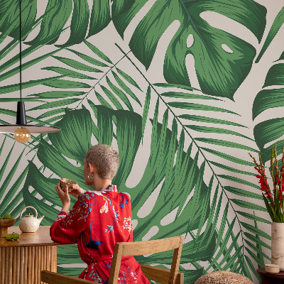 Removable wall mural Tropical leaves