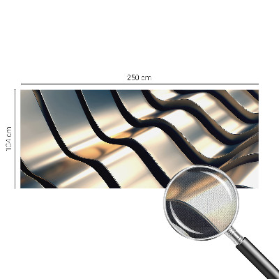Removable wall mural wallpaper Metal waves