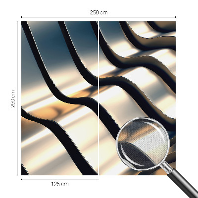 Removable wall mural wallpaper Metal waves