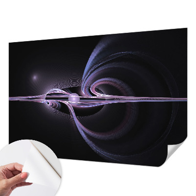Peel and stick wall mural for bedroom with a cosmic abstraction design