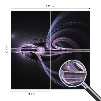 Peel and stick wall mural for bedroom with a cosmic abstraction design