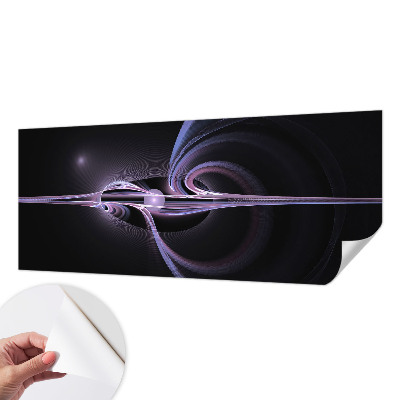 Peel and stick wall mural for bedroom with a cosmic abstraction design