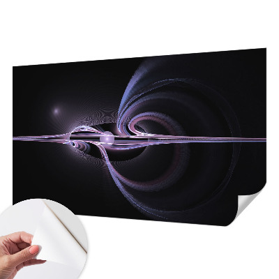 Peel and stick wall mural for bedroom with a cosmic abstraction design