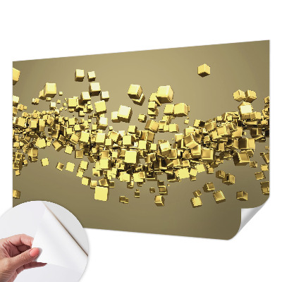 Nursery wall mural with a creative cubes design