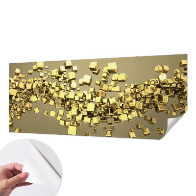 Nursery wall mural with a creative cubes design