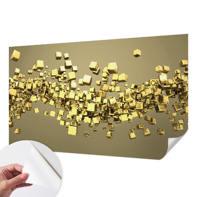 Nursery wall mural with a creative cubes design
