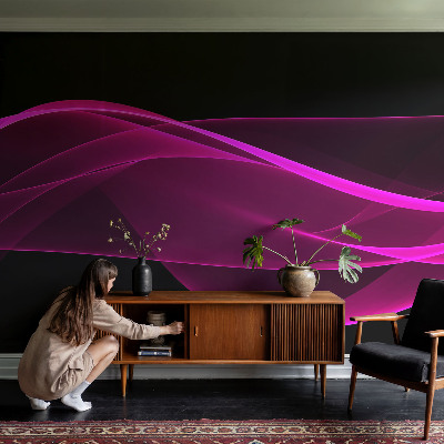 3D wall mural Pink ribbons