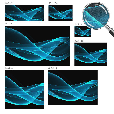 Baby room wall mural with eye-catching wave pattern