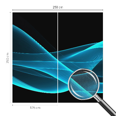 Baby room wall mural with eye-catching wave pattern