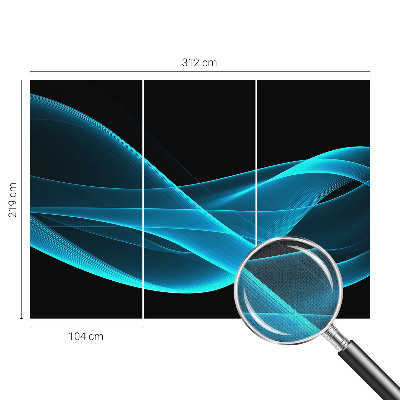 Baby room wall mural with eye-catching wave pattern