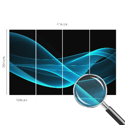 Baby room wall mural with eye-catching wave pattern