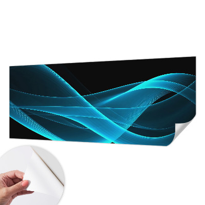 Baby room wall mural with eye-catching wave pattern
