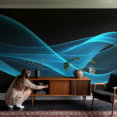 Baby room wall mural Eye-catching waves