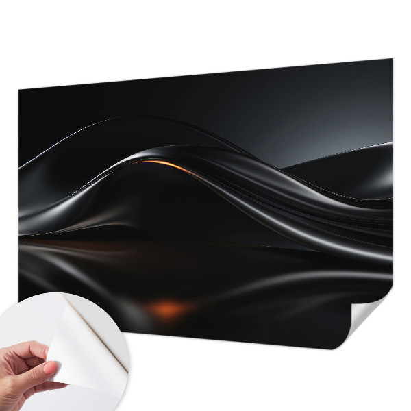 3D photo wallpaper mural Metallic waves