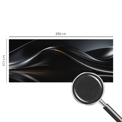 3D photo wallpaper mural with a metallic waves design