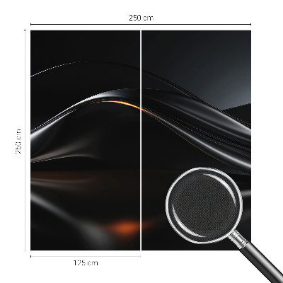 3D photo wallpaper mural with a metallic waves design