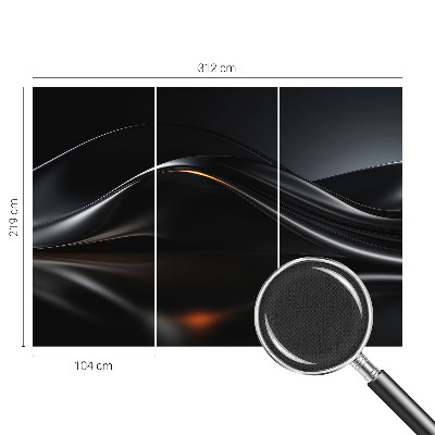 3D photo wallpaper mural Metallic waves