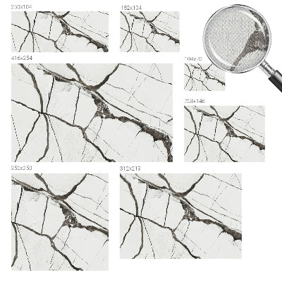 Peel and stick wall mural featuring a marble crack pattern