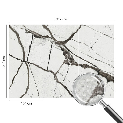 Peel and stick wall mural featuring a marble crack pattern