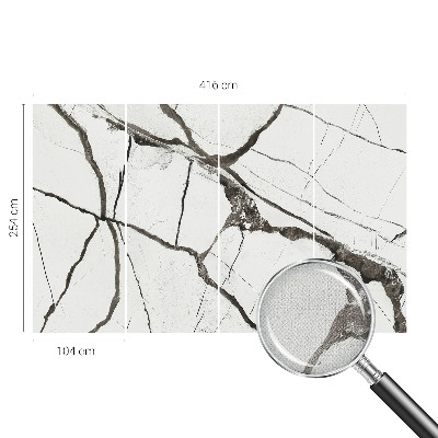 Peel and stick wall mural featuring a marble crack pattern