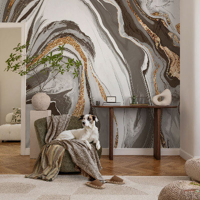 Peel and stick wallpaper mural Marble swirls