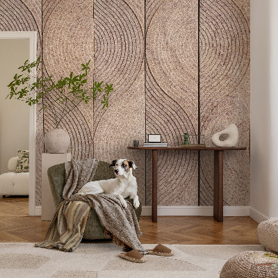 Self-adhesive wall mural Waves of wood