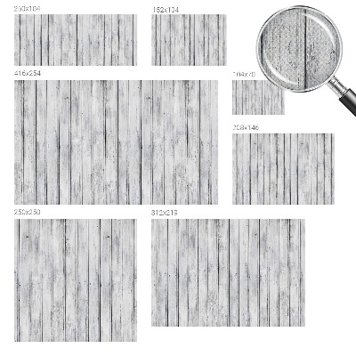 Removable wall mural with a wooden boards pattern