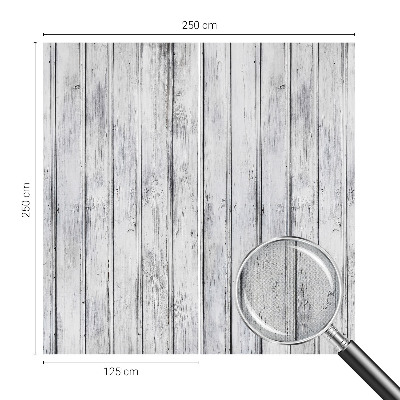 Removable wall mural with a wooden boards pattern