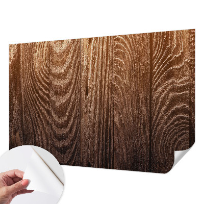 Removable wall mural wallpaper with a wooden rings design