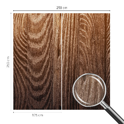 Removable wall mural wallpaper with a wooden rings design
