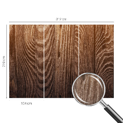 Removable wall mural wallpaper with a wooden rings design