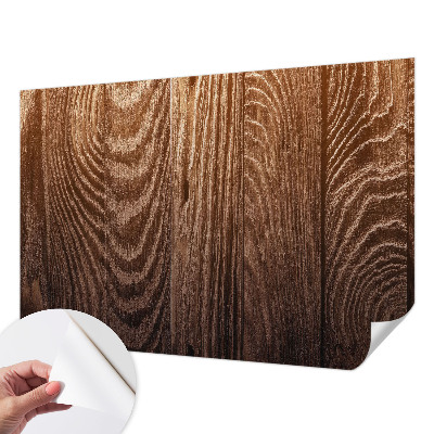 Removable wall mural wallpaper with a wooden rings design