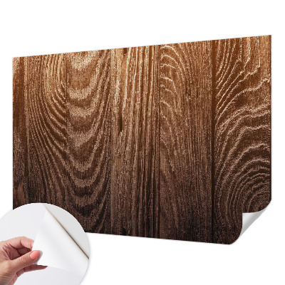 Removable wall mural wallpaper with a wooden rings design