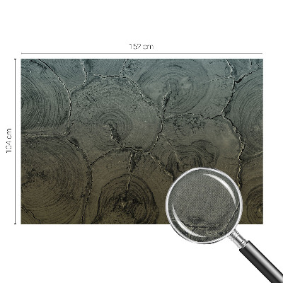 Peel and stick wall mural for bedroom Wooden rings