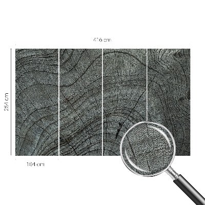 Peel and stick wall mural for living room with a natural wood grain pattern