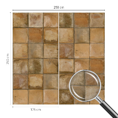 Peel and stick wall mural for kids' room with a rustic mosaic design