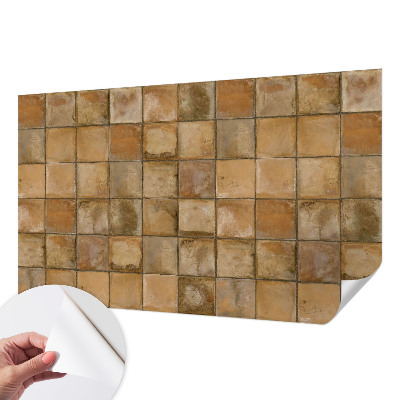 Peel and stick wall mural for kids' room Rustic mosaic