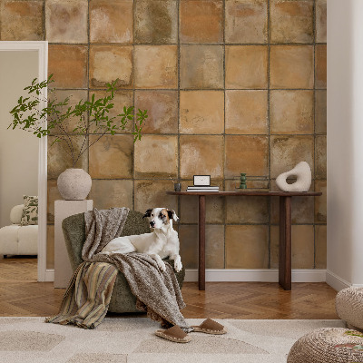 Peel and stick wall mural for kids' room Rustic mosaic