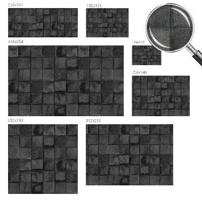 3D photo wallpaper mural Gray tiles