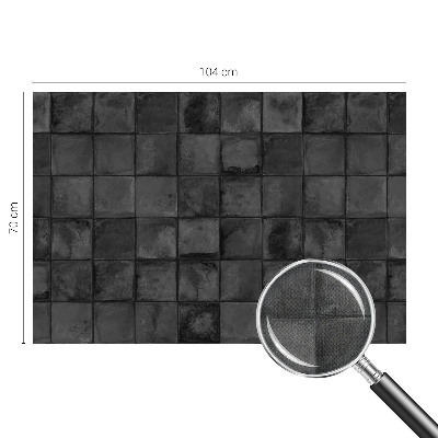3D photo wallpaper mural with a gray tile pattern