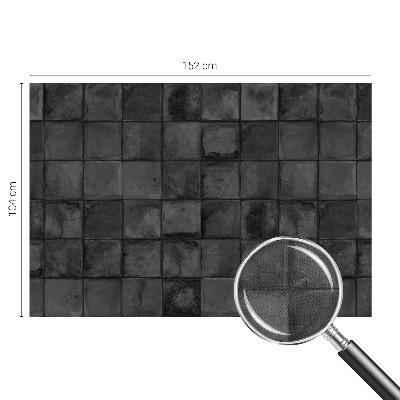 3D photo wallpaper mural with a gray tile pattern