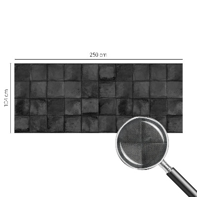 3D photo wallpaper mural with a gray tile pattern